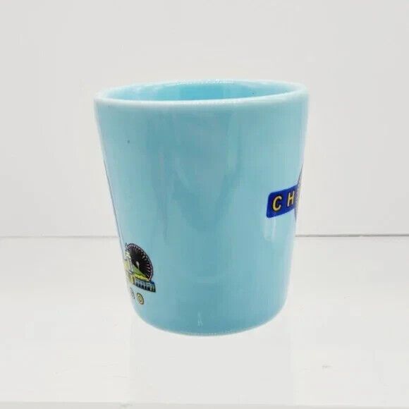 Chicago Cityscape Skyline Blue Ceramic Shot Glass Souvenir Postcard Factory - Picture 4 of 8